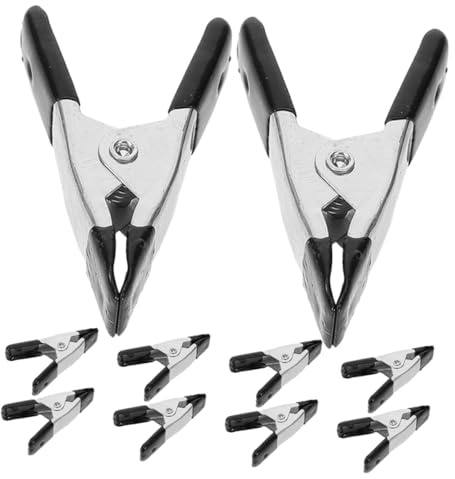 DIYEAH 10pcs Mini Spring Clamps Heavy Duty A-Frame Clips Versatile Small Metal Spring Clips Spring Clamps for Picture Frames Metal Fitting Clips