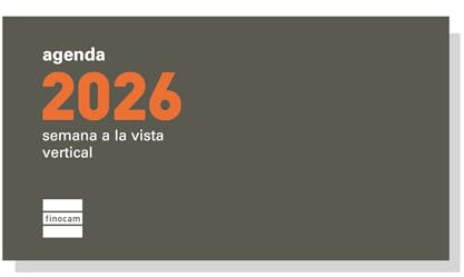 Finocam Kalendereinlagen für 2026, Wochenansicht, Januar - Dezember (12 Monate), flache Jahres-Nachfüllung P199, mit Notizen, Telefonen und Kalendern, Spanisch