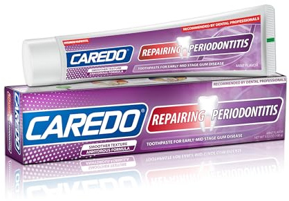 Dentifrice CAREDO pour les gencives, pour la réparation des gencives en cas de parodontite et de maladies gingivales, saignements et récession gingivale, à base d'hydroxyapatite, sans fluorure, 100 g