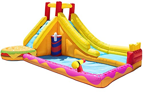 YKMYXZ, Simple Inflatable Bounce House Water Castle Bouncy Castle Games Set with Slide Huge Combo Slide with Pool