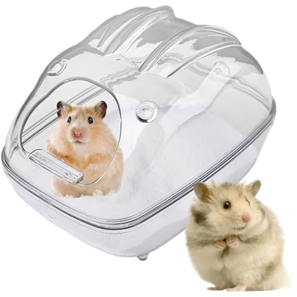 Hamster Sandbad Behälter | Rennmaus Badezimmer Box | Klare Chinchilla Badewanne, Rennmaus Körperreinigungsbehälter für Kleintiere