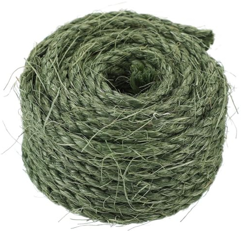 iplusmile Cuerda para Rascador De Gatos De Cáñamo Natural Resistente Al Desgaste 6 Mm x 15 m para Bricolaje y Repuesto Accesorios para Gatos Caseros