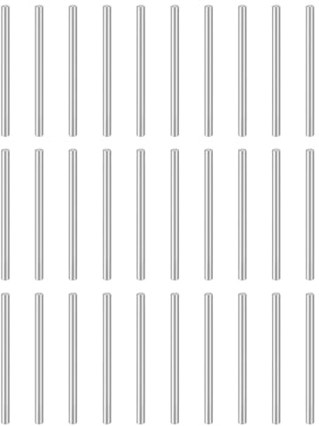 QUARKZMAN 50 Stück Dübelstifte M3(3mm) x 50mm 304 Edelstahl Zylindrische Regalstützpins Stiftstange Befestigungselemente Für Metallgeräte Holzmöbel DIY Montage Silber