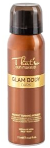 That'so Travel Size - Glam Body Dark - Mousse Tan Autoabbronzante per Viso e Corpo - con DHA e Aloe Vera - Abbronzatura Istantanea Naturale Bronzea - 75 Ml