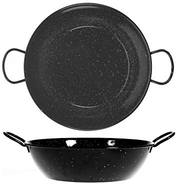 La Valenciana 0 SARTEN Honda ESMALTADA Asas 30CM. VAELLO, Esmalte, Neutro, 30 cm
