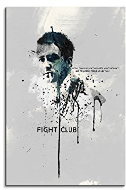 Paul Sinus Art Fight Club 90x 60cm Keilrahmenbild Kunstbild Aquarell Art Wandbild auf Leinwand fertig gerahmt Original Unikat