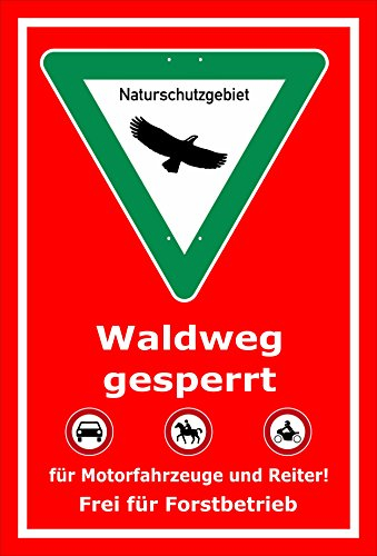 Melis-Folienwerkstatt Schild Naturschutzgebiet Waldweg - 45x30cm - 3mm Aluverbund – 20 VAR S00359-036-D