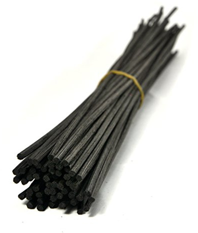 100 Pieces Rattan Reed Diffuser Replacement Refill Sticks (20cm x 3mm, Black)