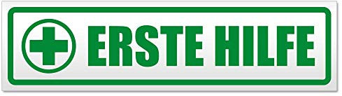 Kiwistar Magnetschild Erste Hilfe - 45cm Grün - magnetisch für Auto PKW Kfz - wiederverwendbares Hinweisschild aus Magnetfolie - für Fahrzeug, Truck