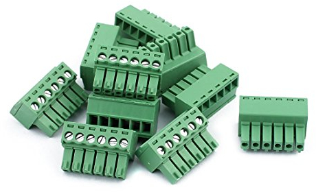 Aexit 10Stk 300V KF2EDGK 3.5mm Abstand 6pol Leiterplatte Schraubklemmenblock Verbinder