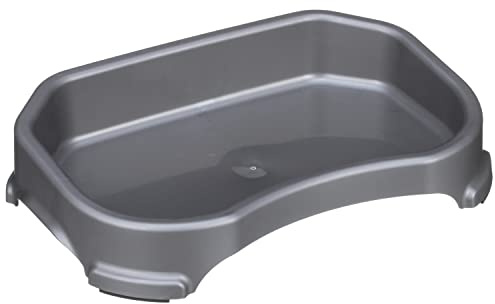 Neater Pet Brands Large Capacity Outdoor Dog Water Bowl for Small Dogs, Cats, Reptiles, Birds, & Small Animals, Outdoor Water Bowls for Dogs (8 Cups), Feed Bowl & Trough, Indoor or Outside, Grey