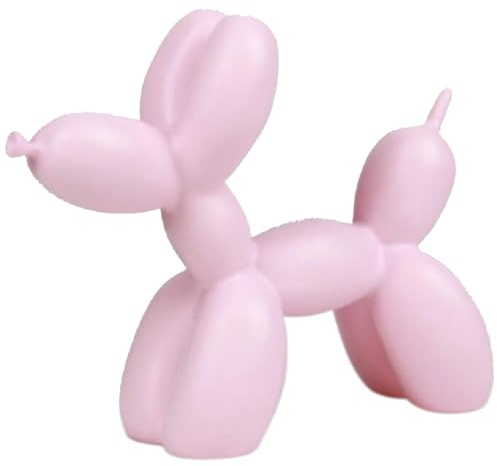 Helxcare Petite statue en forme de chien en ballon (rose)