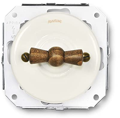 FONTINI - Garby Colonial - Interrupteur Va et Vient Porcelaine Blc
