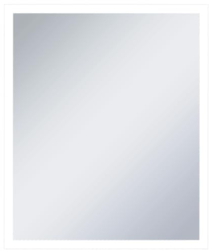 vidaXL Wandspiegel Badezimmer mit LED Spiegel Badspiegel Badezimmerspiegel Lichtspiegel 50x60cm Silbern Glas Aluminiumrahmen IP 44 12 W