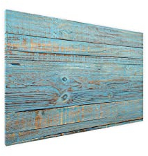 ALLboards Metallische Magnettafel BLAUES BRETT VINTAGE HOLZ 60x40cm MetalBoards Memoboard für jede Art von Magneten Magnetpinnwand zum Beschriften + 2 Marker, 6 Magnete, Schwamm