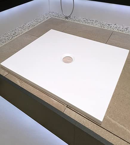 Arredobagno e Cucine Piatto Doccia 70x120 Rettangolare in Ceramica Bianca Uniko Azzurra