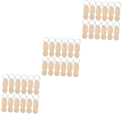 Operitacx 36 Pièces Porte-clés Pour Pièces De Voiture Pour L'épicerie Porte-clés Anneaux Porte-clés Jetons De Caddie Pendentif Jeton Ouvre-caddie Bambou Portefeuille En Bois Achats