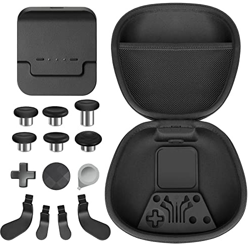 Sedicoca Complete Component Pack for Xbox Elite Wireless Controller Series 2，package Includes 1 Carrying Case 1 Dock, 4 Paddles, 2 DPads, 6 Thumbsticks,1Tool, for Xbox One Elite Series 2 Core