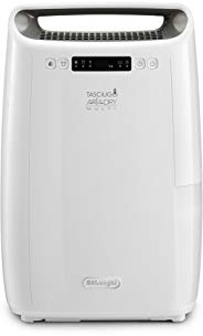 De'Longhi Tasciugo AriaDry Multi - Portable Home Dehumidifier with 3-Action Filtration System, 14L/Day Moisture Removal, Laundry Function, Mould Absorber, Quiet, White (DEXD214RF)