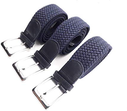 Matec 3 Stück blaue elastische Stretchgürtel mit 105 cm Gesamtlänge und 3,5 cm breit.