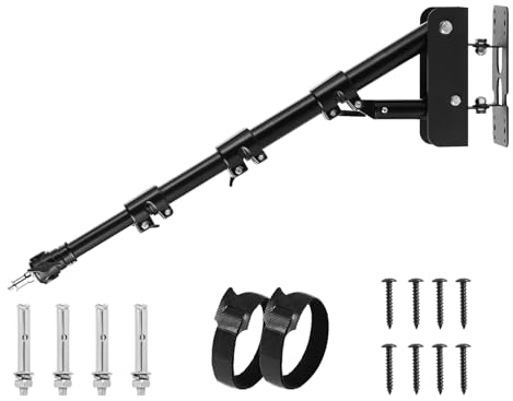 Selens Wall Mounting Triangle Boom Arm 47-100 cm, Support 180 Degree Rotation, Ring Light Wall Mount for Photography Photo Studio, Beauty Salons, Ring Light and Flash Light