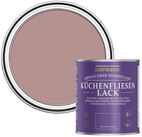 Rust-Oleum Pink water resistant Kitchen Tile Paint in Satin Finish - Heartfelt 750ml