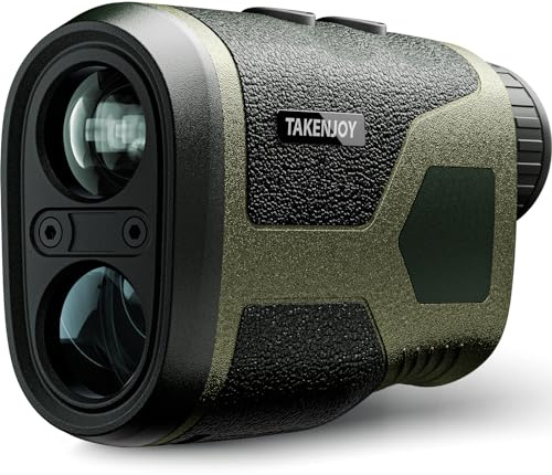 Takenjoy Upgrade Range Finder for Hunter, 1200Y Laser Range Finder, High Transmittance HD LCD Display with 7X Magnification, Waterproof, Speed Mode, Rechargeable, Lightweight for Archery