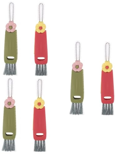FRCOLOR 6pcs Bottle Brush Bottle Lid Cleaner Brush Cup Lid Supply Easy to Use and Store