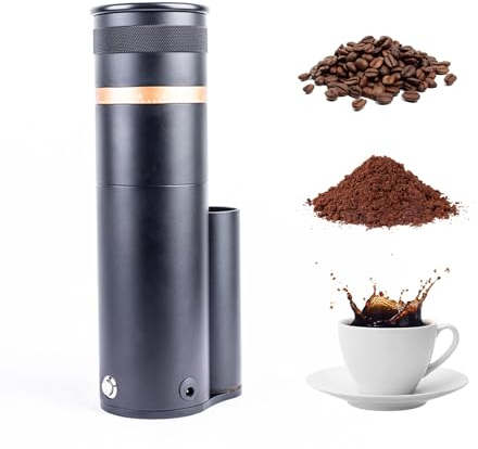 Moulin à Grains De Café Réglable, Moulin à Café électrique – Corps Entièrement En Alliage + Noyau De Broyage En Acier Inoxydable 420, Moulin à Café Léger Pour Camping, Camping-Car, Bureau