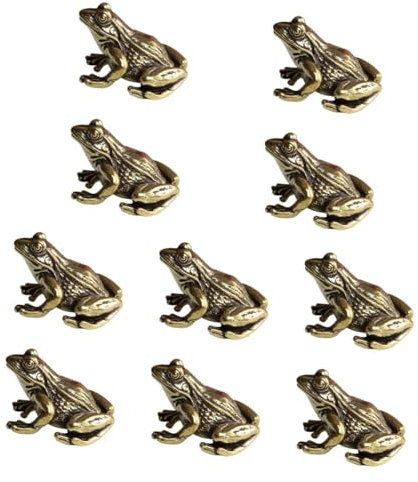 Alipis 10stücke Miniatur Frosch Figurine Messing Vintage Dekoration Für Schreibtisch Garten Und Einzigartige Frosch Statue Für Teeläden Und Zuhause