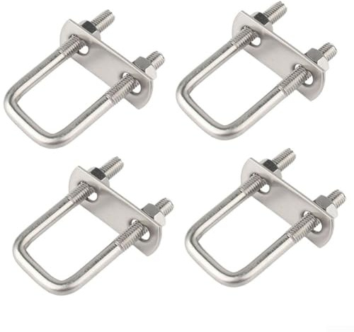 U Bolt Set M6 U Schäkel 50 mm x 80 mm Edelstahl für Abschleppen, Bootsreparatur und industrielle Anwendungen 4 Stück