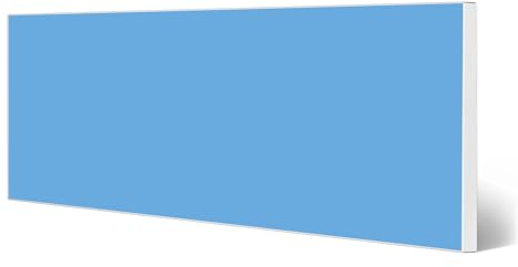 banjado Magnettafel weiß 75 x 30cm / Magnetwand aus Metall/Magnetpinnwand als Memoboard Pinnwand Magnettafel Küche, Büro, Kinderzimmer inkl. 4 Magnete & Montageset - Farbe Pastellblau