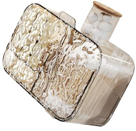 SYJHHWGS Stilvoller Wattepad-Halter zum Aufhängen an der Wand, eleganter Badezimmer-Organizer für die tägliche Hautpflege