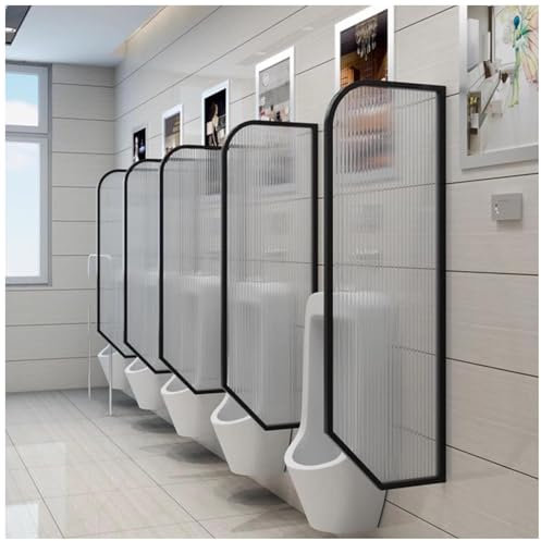 FLEPYHB Urinalschirm-Toilettentrennwand mit Gehärtetem Glas, An Der Wand Montierte Sichtschutzwände für Öffentliche Toiletten, Urinal-Trennwandplatte für Hotel, Schule, Einkaufszentrum