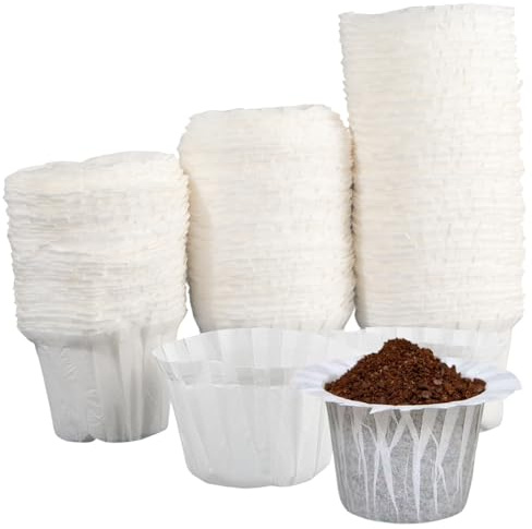 CREATCABIN 200 filtro de Café Desechable de Papel Blanco para Cafeteras Espresso Cápsulas de Repuesto Compatibles con Cafeteras Keurig Reutilizables Cafeteras Individuales de 2 pulgadas para 5 x 3.5cm