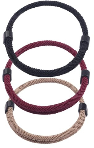 JYNXOR 3 Pcs Bracelet Homme Style Surfeur, Bracelet Paracorde, Fabriqué à la main, Pour Homme Et Femme, Bracelet Paracorde Réglable, Bijoux Homme, Bracelet Tissu Pour Les Activités De Plein Air