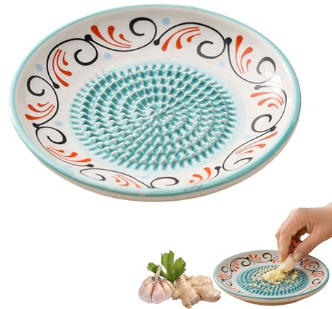 Râpe en céramique,Polyvalente Râpe à Ail En Céramique Râpe à Gingembre Main Pour Fruits Noix De Muscade Carottes Légumes Assiette Gratte Ail,Râpe de cuisine idéale (A)