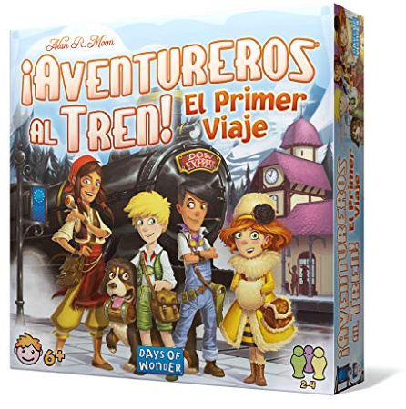 Asmodee ¡Aventureros al Tren! El Primer Viaje, Juego de Trenes Divertido
