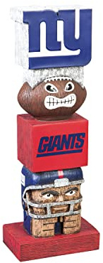 Team Sports America NFL New York Giants Tiki Totem Pfahl Statue Totempfahl Football, Resin, Blue, Statue, 42 x 13 cm