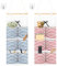 2pcs Bolsa Almacenamiento Colgante Pared y 2 Ganchos Organizador Colgante de Puerta con 6 Bolsillos Organizador Colgante de Tela Impermeable para Armario Baño Dormitorio Cocina (Rojo y Azul)