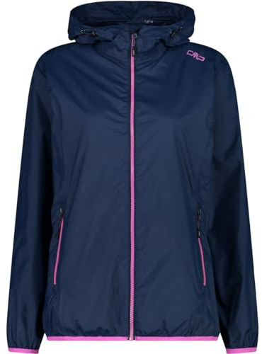 CMP - Giacca Donna con Cappuccio Antipioggia, Blue, M
