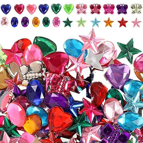 ibasenice 400stücke Acryl Juwelen Diamantdeko Zum Basteln Klebesteine Für Gesichtsschmuck Acryldiamanten Als Diy-steine Bastelbedarf Künstlerbedarf