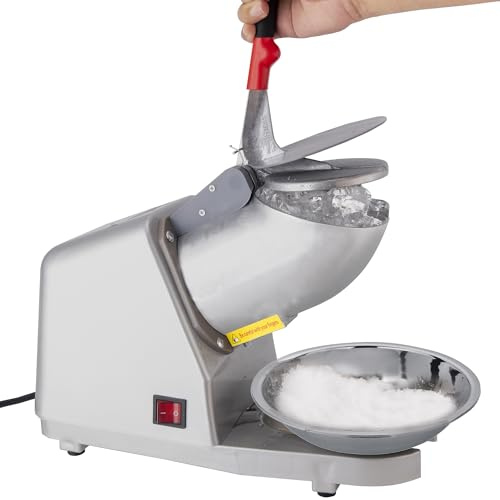 Rasoio elettrico per ghiaccio a 4 lame, 200 kg/h, rasoio per ghiaccio in acciaio inox 300 W per uso domestico, rasoio per ghiaccio