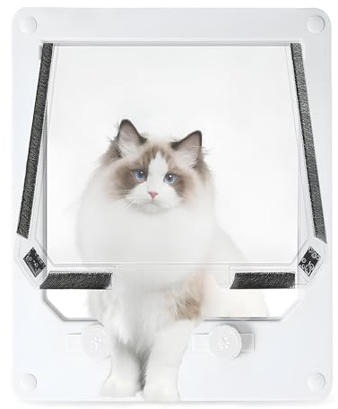Chatière pour Animal Domestique - Verrouillage Magnétique à 4 Voies, Porte pour Chien et Chat, Trappe pour Animaux De Compagnie, 26 * 24 * 5,3cm