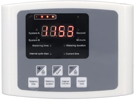 Arrosage Automatique Solaire Kit Jardin avec Programmateur Numérique pour 10 Plantes en Pot Système d'arrosage Alarme Sonore