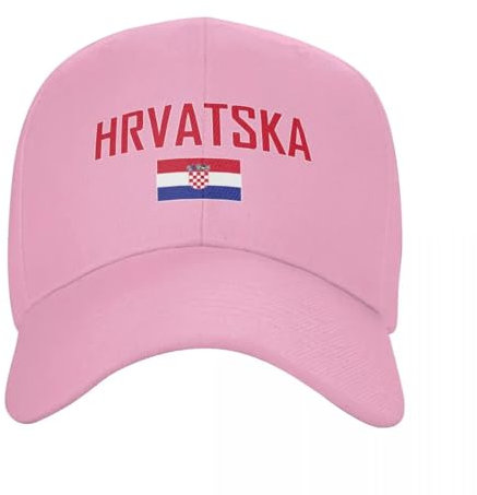 Persönlichkeit Kroatien Flagge Baseball Cap - Flag Art Y2K Süße Hip Hop Hüte, Sommer Damen Herren Trucker Mütze Sommer Lässig Verstellbar Atmungsaktiv Design Sonnenkappen,Rosa,Einheitsgröße