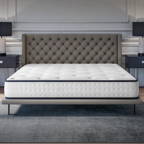 COSMOS - Upsilon - Colchón 135x190 cm Viscoelástico - 21 cm | Espuma HR y Blue Latex - Confort Equilibrado - 7 Zonas - Reversible - Hipoalergénico - Duradero - Independencia de lechos