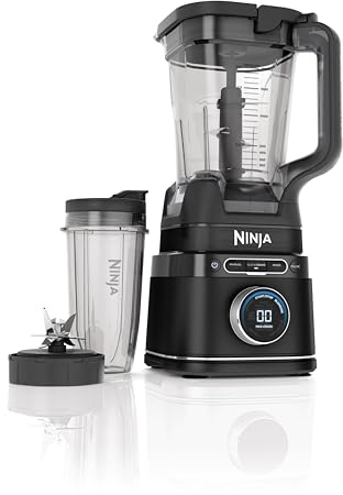 Ninja 2-in-1 Detect Power Blender Pro & Single Serve, 1200W Blender With Jug, & 2x Single Serve Cups, Blend Smoothies, Chop Vegetables & Mix Frozen Drinks, Black, TB301UK
