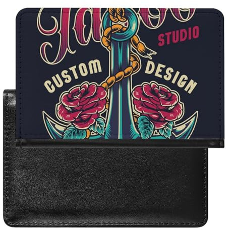 NYKVTG Reisepasshülle Rose Segeln Nautisch Reisepass Tasche Reise Gadget Impfpass Hülle Für Damen Herren