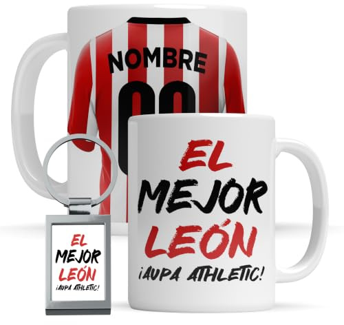 Taza personalizada Athletic de Bilbao - Regalo Original para aficionados del Fútbol - Personaliza tu taza de desayuno - Taza de Desayuno café